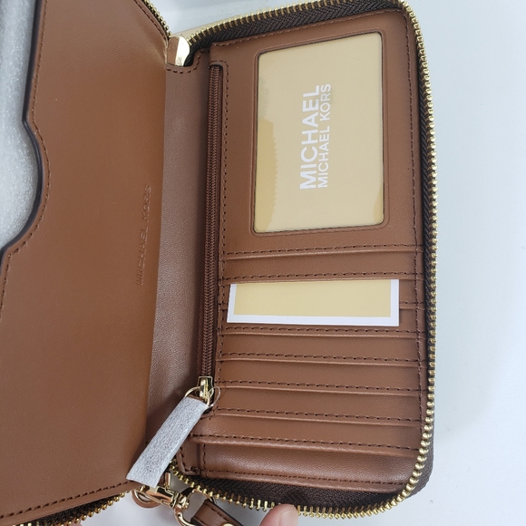 MICHAEL KORS JS LARGE FLAT ZIP PHONE CASE WALLET - Picture 8 of 10